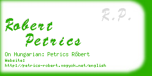 robert petrics business card